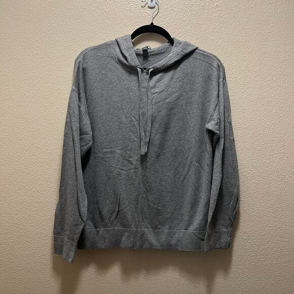 Hilary Radley Sweatshirt Hoodie Jacket Gray Long Sleeve Long Sleeve Pullover M - Picture 2 of 7